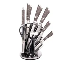 Conjunto de Facas de 8 Peças com Suporte Giratório