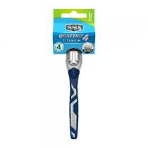 Aparelho de Barbear Schick Quattro Titanium 4 Laminas Descartavel Unidade