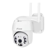 Camera de Seguranca Smart Keen A6 com 2 Antenas / Wifi / Microfone / Alarma / Deteccao Humana / App Icsee - Branco