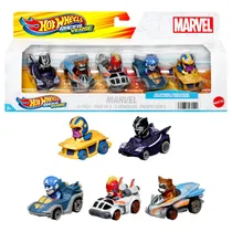 Mattel Vehiculos Paquete Racerverse de 5 Superhéroes de Marvel Plastico 3+ Años Multicolor