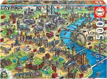Quebra-Cabeça Educa Puzzle Mapa de Londres - 18451 (500 Peças)