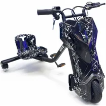 Triciclo Eletrico Hye TR02 8.5 80KG 250W - Black/Red Lightning