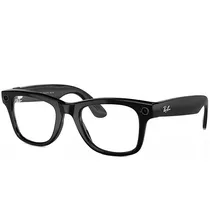 Óculos de Sol Ray Ban Meta Wayfarer RW4006 com Câmera/Wi-Fi - Shiny Black/Clear
