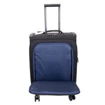 Mala Verage Expansível 43×26×68 CM Em Rpetu + Pu Preta