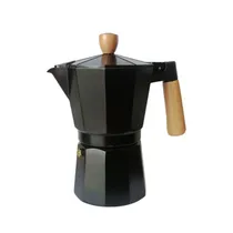 Cafeteira Italiana Alumínio 3 Xicaras 150ML Preta
