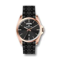 Relógio Analógico Masculino Daniel Klein Premium DK.1.12337-5 - Preto e Rosa Ouro