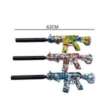Brinquedo Pistola Arma de Gel M416 62CM com Silenciador e Bateria Recaregabel