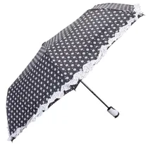 Guarda-Chuva Adulto Design Poá Preto