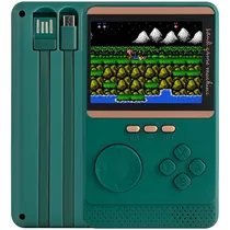 Console Portátil Game Box Q18 SK-18 de 3" de 500 Jogos com Carregador Portátil - Verde (Inglês/Chinês)