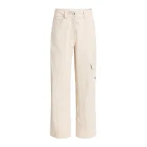 Pantalón Casual Femenino Calvin Klein Cargo de Pana de Tiro Alto