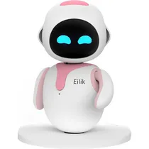 Robô Inteligente de Mesa Energize Lab Eilik - Rosa/Branco