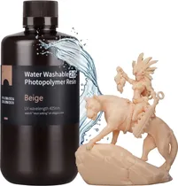 Resina Photopolymer para Impressora 3D Elegoo Water Washable 2.0 500G - Beige
