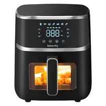 Fritadeira Elétrica Air Fryer Smartfy AF07B 5.5L 1600W Digital 110V - Preto