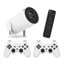 Projetor de Jogo Portátil X10 Plus / 4K / com 2 Controles / Gamepad / Android 11 - Branco