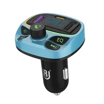 Transmissor para Carro Ur UC-M2 / 3.1A / MP3 / FM / USB X2 / USB-C / Bluetooth 5.0 - Preto/ Azul