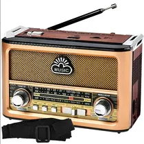 Megastar Radio Portatil RX358BTG 600W Bivoltt Negro/Dorado