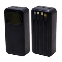Carregador Portatil Powerbank Luo LU-6077 / 30800MAH / 2X USB-A / 1X USB-C / Cabo Embutido Micro-USB / USB-C / Lightning / USB-A - Preto