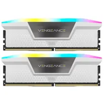 Memória Corsair Vengeance RGB, DDR5 32GB (2X16GB), 6000MHZ, C/DissiPador, para Intel, CMH32GX5M2B6000C40W, Branco
