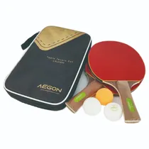 Kit Tênis de Mesa: 2 Raquetes e 3 Bolas