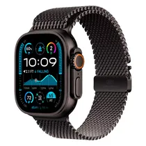 Apple Watch Ultra 2 MX5U3LW/A Caixa Titanio Preto 49MM - Estilo Milanes de Titanio Preto