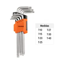 Kit de Llave Torx Tipo Allen Largas Truper 15553 T10-T40 7 Piezas
