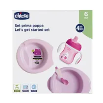 Chicco Nursery Set de Comida c/Cuchara Rosa 6 M Detalles En El Producto 6M+ Rosa