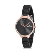 Relogio Analogico Feminino Daniel Klein Fiord DK12196-7 - Rosa Ouro e Preto