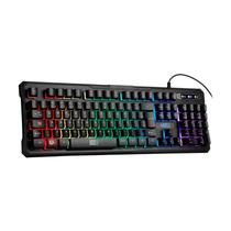 Teclado Gamer Elg FLKT001 Battle Flakes USB / RGB / Portugues - Preto