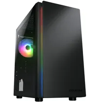 Gabinete Cougar Purity RGB 1 Fan Mini Tower - Black  Gabinete Co...