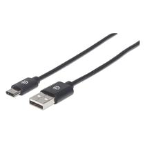 Cabo USB-A / USB-C Manhattan 354929 / 2 Metros - Preto