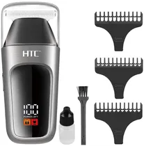 Aparador de Pelos HTC At -119 5 Watts Recarregável - Cinza/Preto