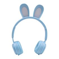 Fone de Ouvido Sem Fio Stereo Headphone MZ-08R com Bluetooth / 400MAH - Azul Claro