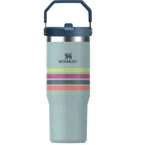 Garrafa Térmica Stanley The Iceflow Flip Straw Tumbler 887ML - Seafoam Stripe