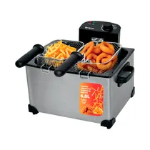 Fritadeira Elétrica Mox MO-DF61 - 3000W - 6L - 220V 50/60HZ - Prata e Preto  Fritadeira ...