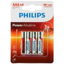 Pilha Alcalina Philips AAA LR03-P4B/97 PACK-4  Pilha Alcal...