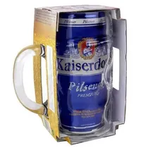 Cerveja Kaiserdom Pilsener Lata Litro + Glass Mug  Cerveja Kai...