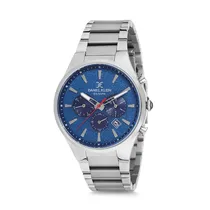 Relógio Analógico Masculino Daniel Klein Exclusive DK12173-3 - Prata e Azul