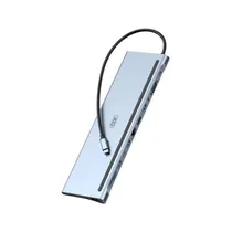 Hub Xo HUB010 Type-C 12 Em 1 Docking Station - Prata