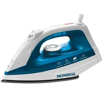 Ferro A Vapor Mondial F-32 de 1.200 Watts Antiaderente + Spray 220V ~ 50HZ - Azul/Branco