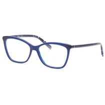 Óculos de Grau Max Mara 1305 Feminino, Tamanho 56-16-145 S6F, Acetato - Azul Marinho