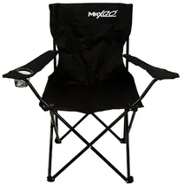 Maxgo Silla Plegable Con Porta Lata CADEIRA-3 Negro 7343 Hasta 90 Kilo