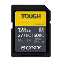 Cartão de Memoria SD 128GB Sony SF-M Tough 277-150MB U3 V60 (SF-M128T/T1)