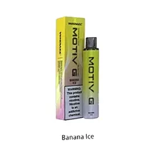 Pod Descartável Wismec Motiv G 2500 Puffs - 5% Salt Nic Bat, Recarregavel + LED -Banana Ic