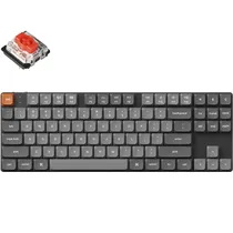 Teclado Gamer Mecânico Keychron K1 Max RGB Sem Fio Switch Red - Preto/Cinza (Inglês)