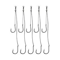 Leader Inoxidable Doble Top Fishing Con Anzuelo Marusiego Nº34 5 Piezas Negro