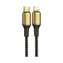 Cable Wiwu GD-103 USB-C A Lightning 3 Metros Dorado/Negro