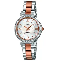 Relógio Feminino Casio LTP-E409RG-7AVDF Rosa Ouro/ Prata