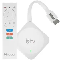 TV Box BTV Cast 4K Uhd com 2/ 8GB Bluetooth/ Wi-Fi/ A9.0/ Bivolt - Branco