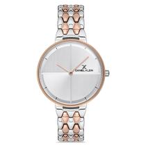 Relogio Analogico Feminino Daniel Klein DK.1.12666-3 Premium Ladies / Pulseira de Aco Inoxidavel - Prata/Rose Gold