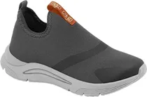Tênis Infantil Klin New Sport Kids 480 - Grafite/Gelo/Laranja